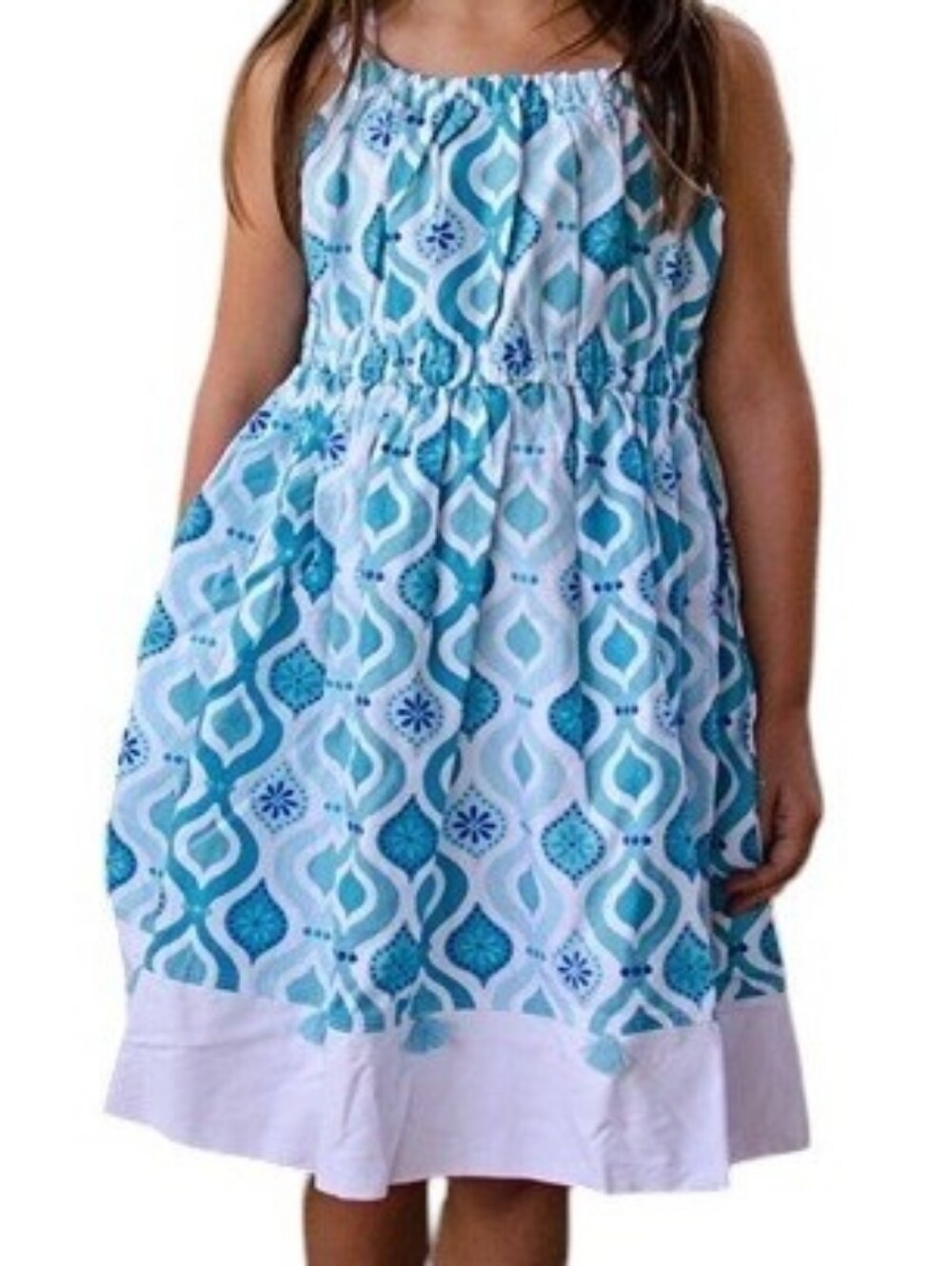 Gymboree Tassel Tile Print Linen Blend Dress